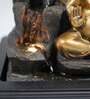 Impression Ornate Ganesha Black & Gold Polyresin Water Fountain