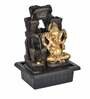Impression Ornate Ganesha Black & Gold Polyresin Water Fountain