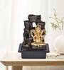 Impression Ornate Ganesha Black & Gold Polyresin Water Fountain
