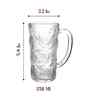 350 ML Impressionism Frosted Glass Beer Mug Set of 4