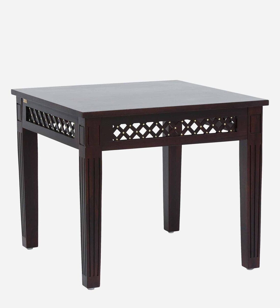 Buy Inaaya Sheesham Wood 4 Seater Dining Table Dark Mahogany Finish