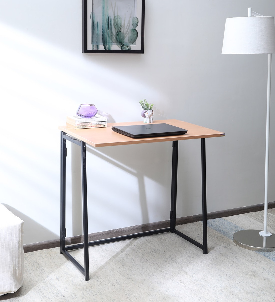 Buy Indiana Folding Study Table in Steam Beach Colour by Woodware Online Foldable Study Tables