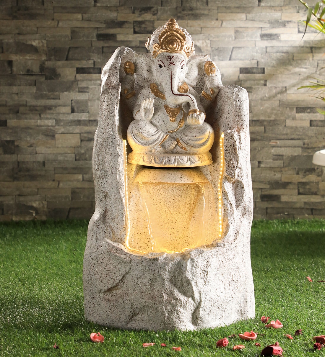 Get Wallpaper Buy Grey Fiber Indoor Outdoor Water Fountain With Led Light Big Desktop Wallpaper Free