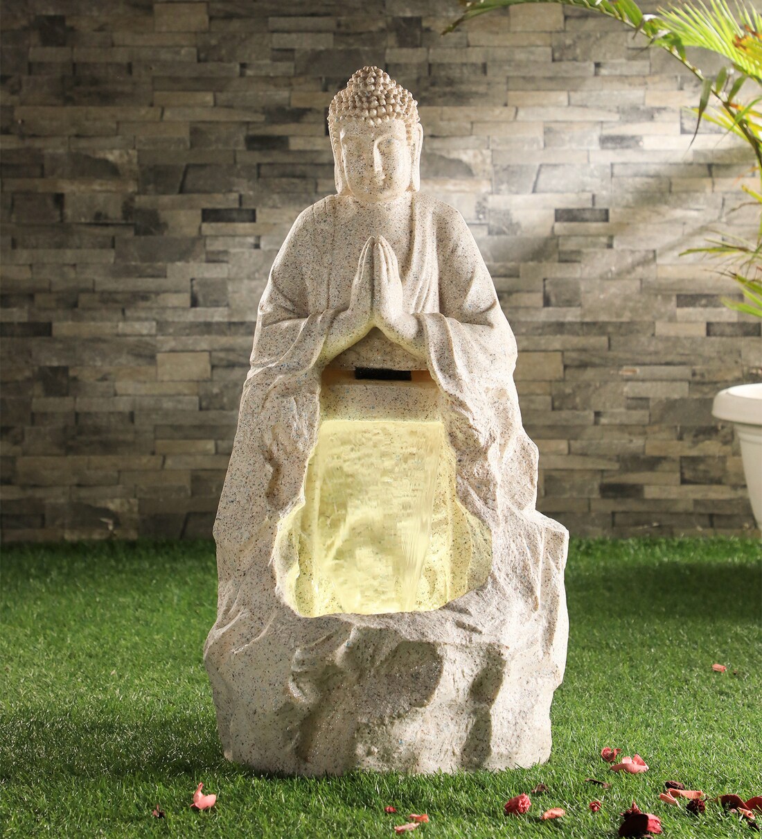 Wallpaper Buy White Fiber Indoor Outdoor Water Fountain With Led Light Big For iPhone