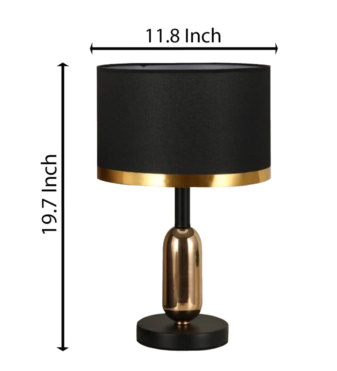 Buy Indulge Black & Gold Table Lamp By Smartway Online Metal Table