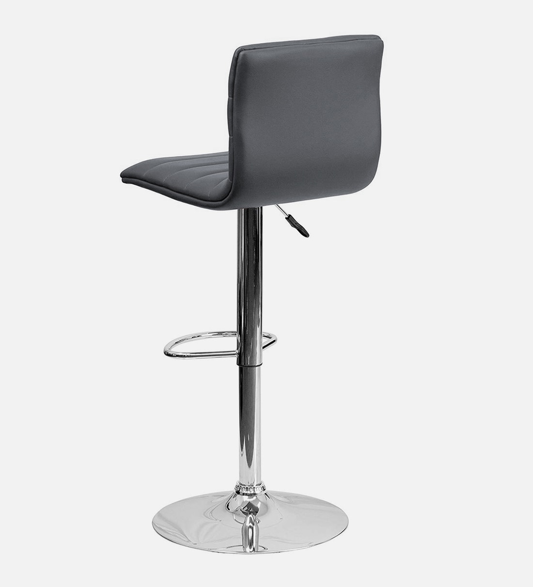 Buy Indus Leatherette Bar Stool In Dark Gray Colour With Swivel at