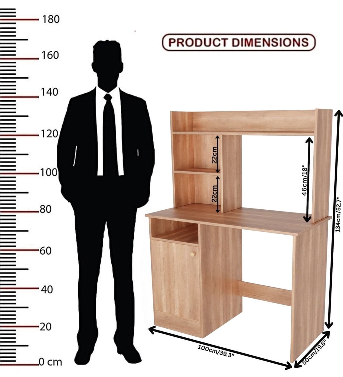 Buy Indus Study Desk In Canyon Oak Finish at 59% OFF by Spyder