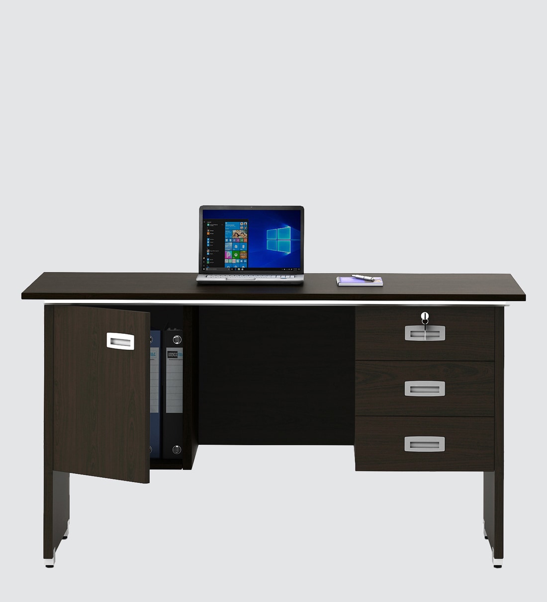 Buy Integra Small Executive Desk in Vermount Finish by Spacewood Online