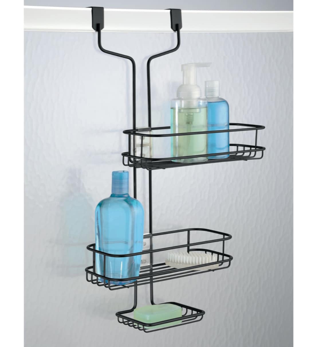 Interdesign Linea Adjustable Shower Caddy Silver