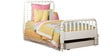 Indian Heritage Theme Single-Size Bed with Trundle in Ivory Finish