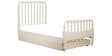 Indian Heritage Theme Single-Size Bed with Trundle in Ivory Finish