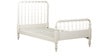 Indian Heritage Theme Single-Size Bed with Trundle in Ivory Finish