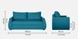 Indigo Fabric 3 Seater Sofa In Blue Colour