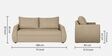 Indigo Fabric 3 Seater Sofa In Creamy Cashmere Colour
