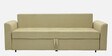 Ines Chenille Fabric Pull Out Sofa Cum Bed In Beige Colour With Storage