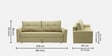 Ines Chenille Fabric Pull Out Sofa Cum Bed In Beige Colour With Storage