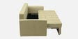 Ines Chenille Fabric Pull Out Sofa Cum Bed In Beige Colour With Storage