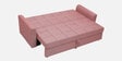 Ines Chenille Fabric Pull Out Sofa Cum Bed In Blush Colour With Storage
