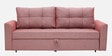 Ines Chenille Fabric Pull Out Sofa Cum Bed In Blush Colour With Storage