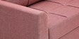 Ines Chenille Fabric Pull Out Sofa Cum Bed In Blush Colour With Storage