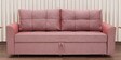 Ines Chenille Fabric Pull Out Sofa Cum Bed In Blush Colour With Storage Ines Chenille Fabric Pull Out Sofa Cum Bed In Blush Colour With Storage