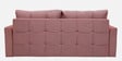 Ines Chenille Fabric Pull Out Sofa Cum Bed In Blush Colour With Storage
