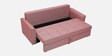 Ines Chenille Fabric Pull Out Sofa Cum Bed In Blush Colour With Storage Ines Chenille Fabric Pull Out Sofa Cum Bed In Blush Colour With Storage