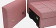 Ines Chenille Fabric Pull Out Sofa Cum Bed In Blush Colour With Storage