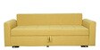 Ines Chenille Fabric Pull Out Sofa Cum Bed In Camel Yellow Colour With Storage