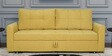 Ines Chenille Fabric Pull Out Sofa Cum Bed In Camel Yellow Colour With Storage