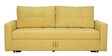 Ines Chenille Fabric Pull Out Sofa Cum Bed In Camel Yellow Colour With Storage
