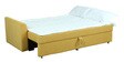 Ines Chenille Fabric Pull Out Sofa Cum Bed In Camel Yellow Colour With Storage