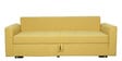Ines Chenille Fabric Pull Out Sofa Cum Bed In Camel Yellow Colour With Storage