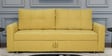 Ines Chenille Fabric Pull Out Sofa Cum Bed In Camel Yellow Colour With Storage