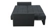 Ines Chenille Fabric Pull Out Sofa Cum Bed In Charcoal Grey Colour with Storage