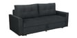 Ines Chenille Fabric Pull Out Sofa Cum Bed In Charcoal Grey Colour with Storage