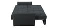 Ines Chenille Fabric Pull Out Sofa Cum Bed In Charcoal Grey Colour with Storage