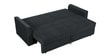 Ines Chenille Fabric Pull Out Sofa Cum Bed In Charcoal Grey Colour with Storage