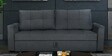 Ines Chenille Fabric Pull Out Sofa Cum Bed In Charcoal Grey Colour with Storage