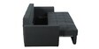 Ines Chenille Fabric Pull Out Sofa Cum Bed In Charcoal Grey Colour with Storage