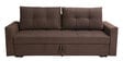 Ines Chenille Fabric Pull Out Sofa Cum Bed In Chestnut Brown Colour With Storage