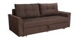 Ines Chenille Fabric Pull Out Sofa Cum Bed In Chestnut Brown Colour With Storage