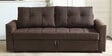 Ines Chenille Fabric Pull Out Sofa Cum Bed In Chestnut Brown Colour With Storage