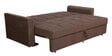 Ines Chenille Fabric Pull Out Sofa Cum Bed In Chestnut Brown Colour With Storage