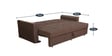 Ines Chenille Fabric Pull Out Sofa Cum Bed In Chestnut Brown Colour With Storage