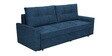 Ines Chenille Fabric Pull Out Sofa Cum Bed In Denim Blue Colour With Storage
