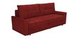 Ines Chenille Fabric Pull Out Sofa Cum Bed In Garnet Red Colour With Storage