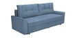Ines Chenille Fabric Pull Out Sofa Cum Bed In Ice Blue Colour With Storage