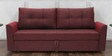 Ines Chenille Fabric Pull Out Sofa Cum Bed In Maroon Colour With Storage