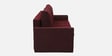 Ines Chenille Fabric Pull Out Sofa Cum Bed In Maroon Colour With Storage
